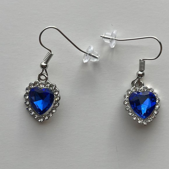 Titanic Earrings Heart of the Ocean Jewelry with Titanic White Star Line Pouch - Picture 2 of 6